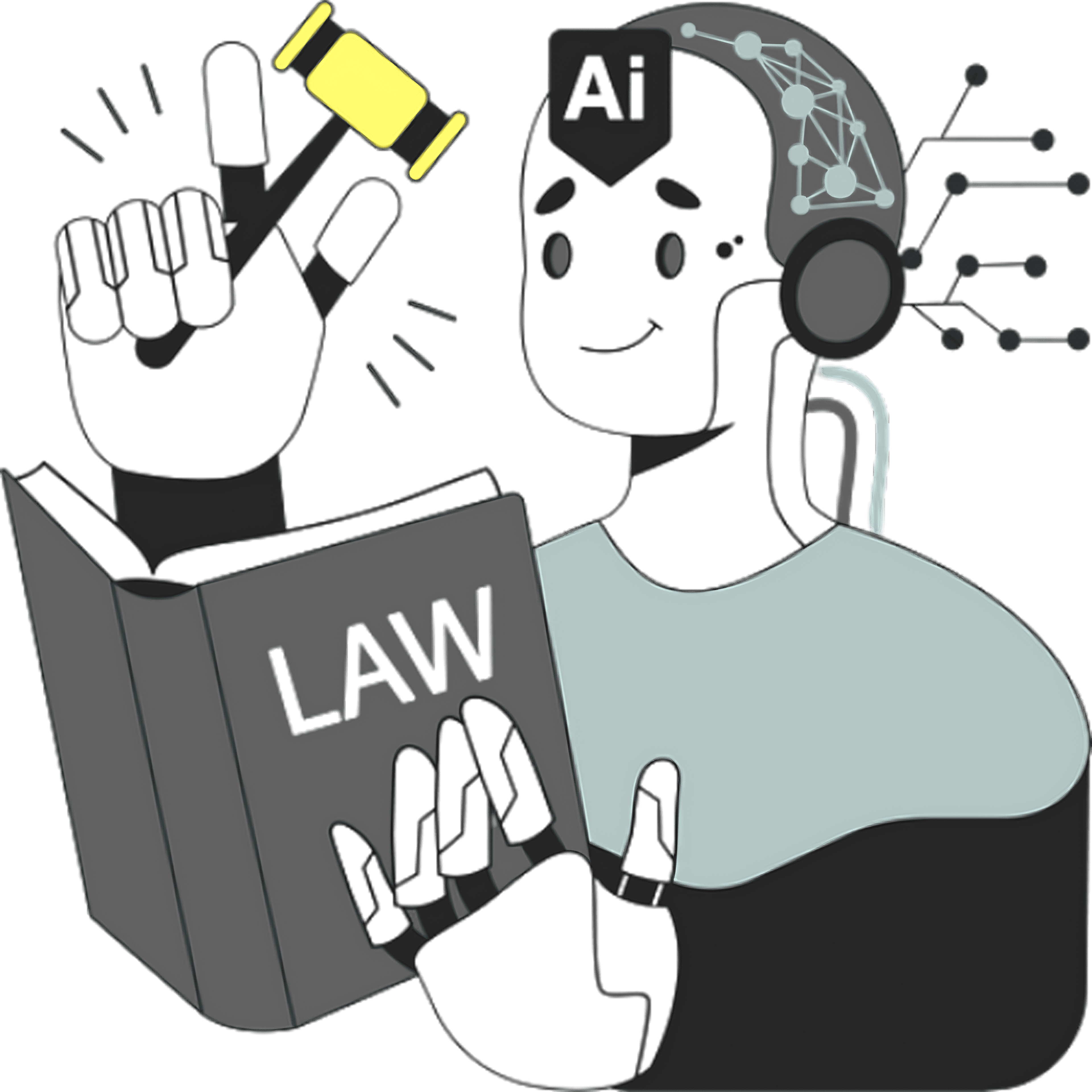 AI legal chat and drafting illustration